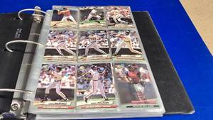 lot 120 image: Large Binder w 1992 Fleer Ultra Baseball Cards