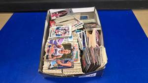 lot 124 image: Large Box FULL of Misc Basketball & Baseball Cards