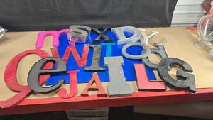 lot 132 image: Large Lot of Misc Channel Letters