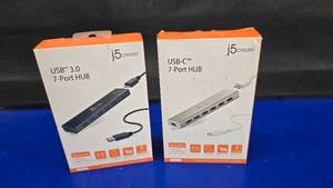 lot 134 image: Lot of 2 J5 Create USO 7-Port HUBs