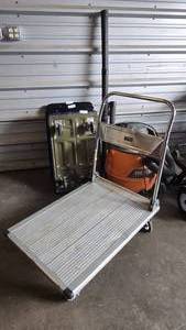 lot 172 image: Heavy Duty Global Aluminum Rolling & Collapsible Utility Cart