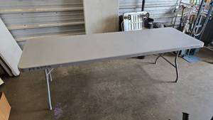 lot 175 image: Cosco 8 Grey Banquet Table