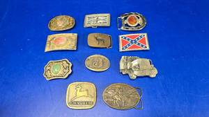 lot 198 image: Lot of 11 Vintage Belt Buckles