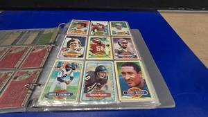 lot 214 image: Large Binder Full on Vintage Early 1980s Football Cards.
