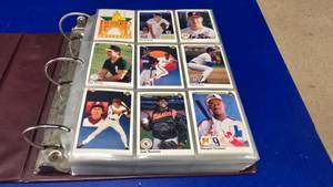 lot 218 image: Large Binder Full of 1990 & 1992 Upper Deck Baseball cards
