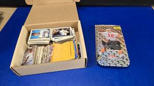 lot 229 image: 2 Boxes of Football & Baseball Cards.  Includes 1996 Fleer Metal & Misc Baseball Cards