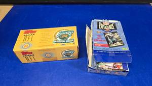 lot 231 image: 2 Boxes of Football Cards.  Includes 1995 Classic & 1995 ToppsFootball w Jacksonville Jaguars Inaugural Season Gold Embossed