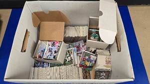 lot 233 image: Large Box FULL of Misc Football Crds.