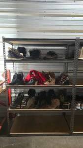 lot 247 image: Metal Adjustable Shelf.  Measures 72 x 48 x 24  CONTENTS NOT INCLUDED   THIS SHELF MUST BE PICKED UP AFTER 4PM ON SATURDAY AUGUST 1ST