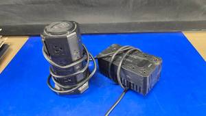 lot 252 image: Lot of 2 Plug Stations.  Includes Cyper Power UPS