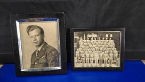 lot 259 image: Lot of 2 Framed WW2 Soldier Original Images.  Not Copies.