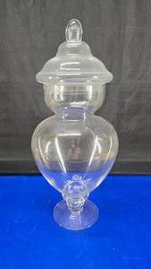 lot 265 image: Glass Display Vase w Lid