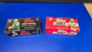 lot 278 image: 2 Boxes of Topps Football Cards.  Includes 2007 Topps & 2008 Topps