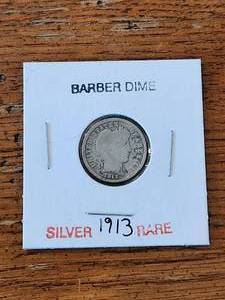 lot 14 image: 1913 Barber Dime - rare