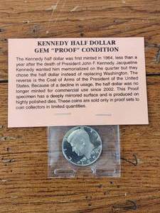 lot 41 image: 1977 Kennedy half dollar Gem Proof condition