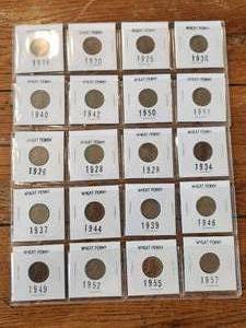 lot 69 image: Selection of Wheat pennies - Wheat penny