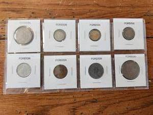 lot 74 image: Selection of 8 foreign coins