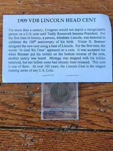 lot 104 image: 1909 VDB - 1st year of the Lincoln cent - rare