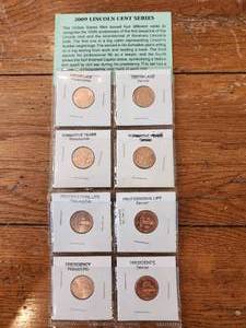 lot 133 image: 2009 Lincoln cent series - celebrates 100 years of the Lincoln cent