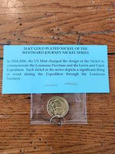 lot 137 image: 24Kt gold plated nickel of the westward journey nickel series