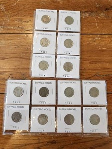 lot 144 image: Selection of Buffalo nickels