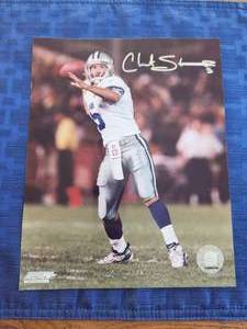 lot 116 image: 8x10 Dallas Cowboys #5 Clint Stoerner autographed picture with C.O.A