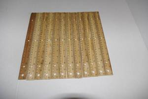 lot 8 image: 12 wooden school rulers