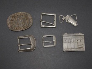 lot 41 image: Vintage Belt Buckles (includes one being made of solid brass)