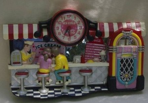 lot 88 image: Coca-Cola 3D Soda Fountain and Diner Wall ClockWORKS