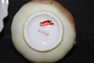 Vintage Enesco Japan hand-painted porcelain miniature pitcher and bowl set