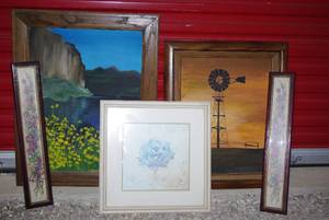 lot 213 image: Vintage framed artwork