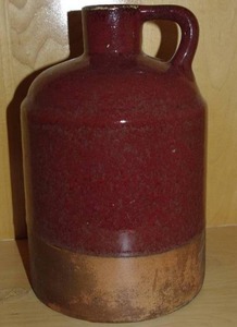lot 221 image: Vintage maroon-glazed ceramic jug