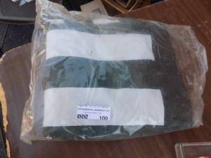 lot 100 image: Green chair covers pair in box