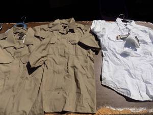 lot 118 image: 5.11 tactical shirts - white small, kaki medium short and long sleeve