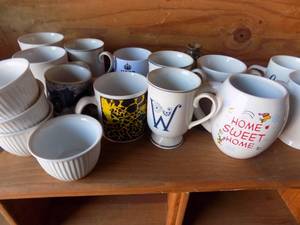 lot 144 image: Lot of coffee cups including Norman Rockwell