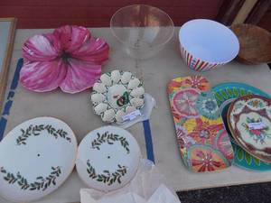 lot 174 image: egg platter and decorative plate