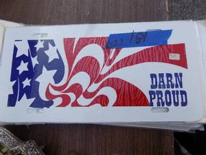 lot 181 image: Im darn proud of America License plates x 9