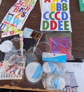 lot 186 image: Letters and button blanks