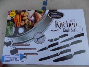 lot 225 image: KENTUCKY CUTERLY CO. 7 piece kitchen cutlery knife set - NEW