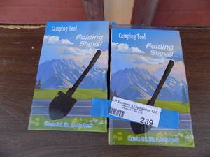lot 239 image: CAMPING Tool shovel x 2  NIB