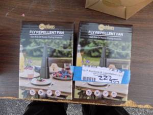 lot 222 image: Fly repellent fan x 2 NIB