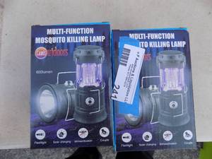 lot 241 image: CAMS OUTDOOR - MULTI FUNCTION MOSQUITO KILLIING LAMP  QTY 2,  NIB