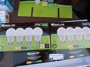 lot 229 image: MAXLITE 600W13 xx LED 4 bulbsper box QTY 2 boxes