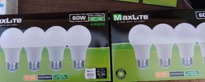 lot 226 image: MAXLITE 600W13 xx LED 4 bulbsper box times 2 boxes