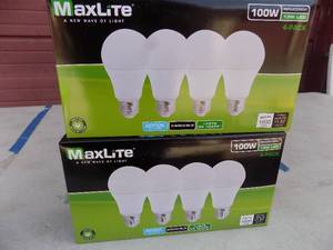 lot 259 image: MAXLITE 100W13 xx LED 4 bulbsper box ty 2 boxes