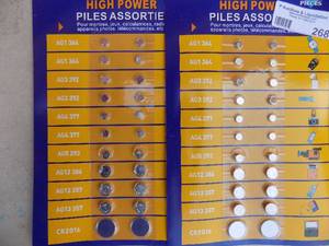 lot 268 image: T&E high performance Battery Assorted set 22 pieces per card QTY  cars