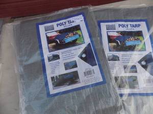 lot 247 image: POLY TARPS 6x8 feet   QTY 2 NIB