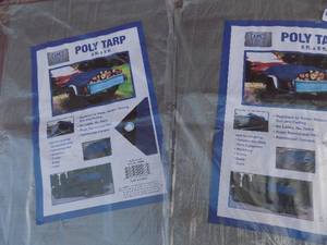 lot 272 image: POLY TARPS 6x8 feet   QTY 2 NIB