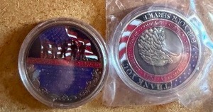 lot 251 image: VETERAN CHALLENGE COINS QTY 2 THANK YOU FOR YOUR SERVICE
