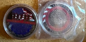 lot 24 image: VETERAN CHALLENGE COINS QTY 2 THANK YOU FOR YOUR SERVICE